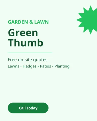 Landscaping Flyer — editable white professional services template, instagram portrait