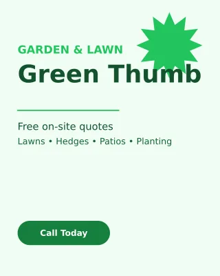 Landscaping Flyer — editable white professional services template, instagram portrait