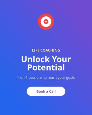 Life Coach — editable purple professional services template, instagram portrait