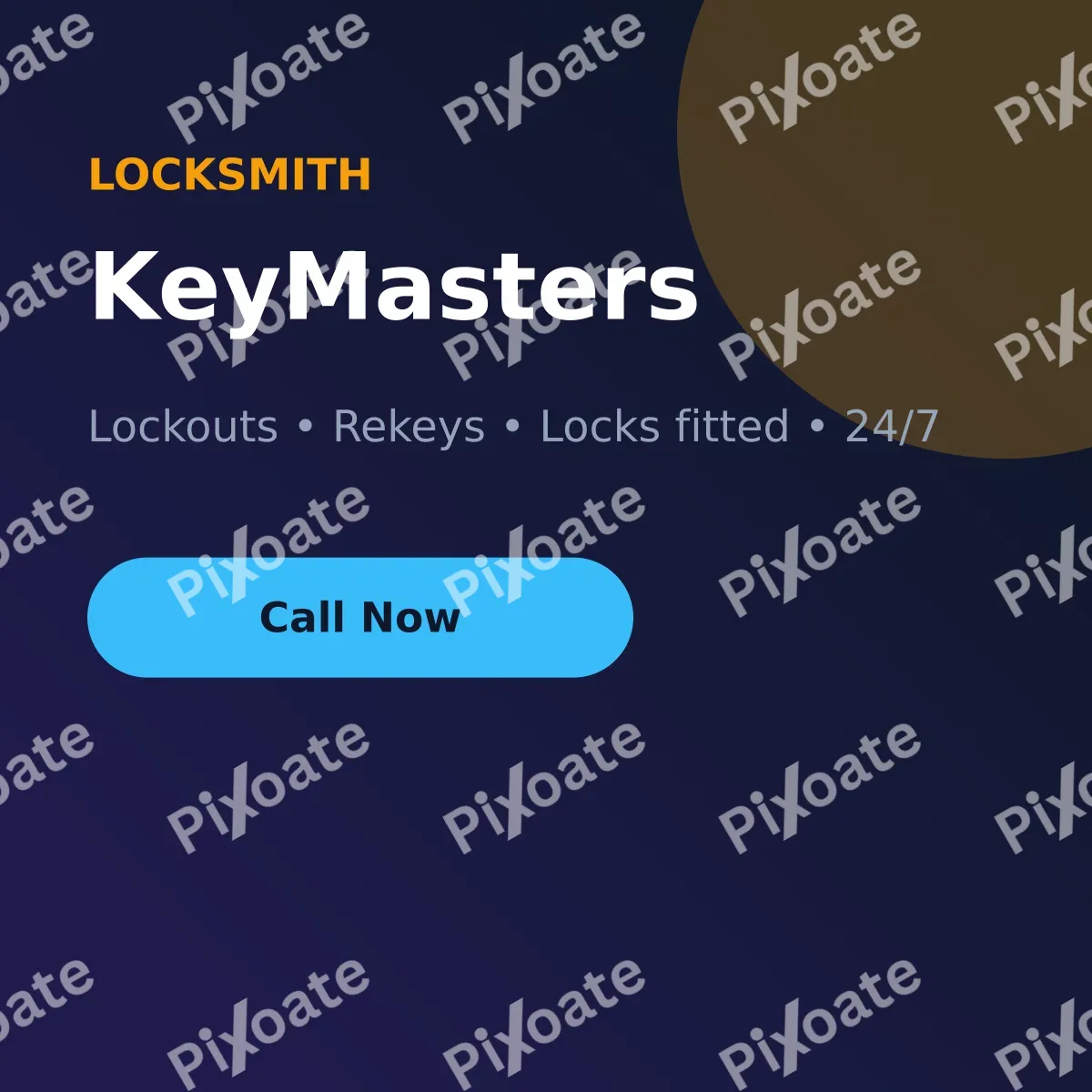 Locksmith Services Locksmith Services — editable blue professional services template, instagram post