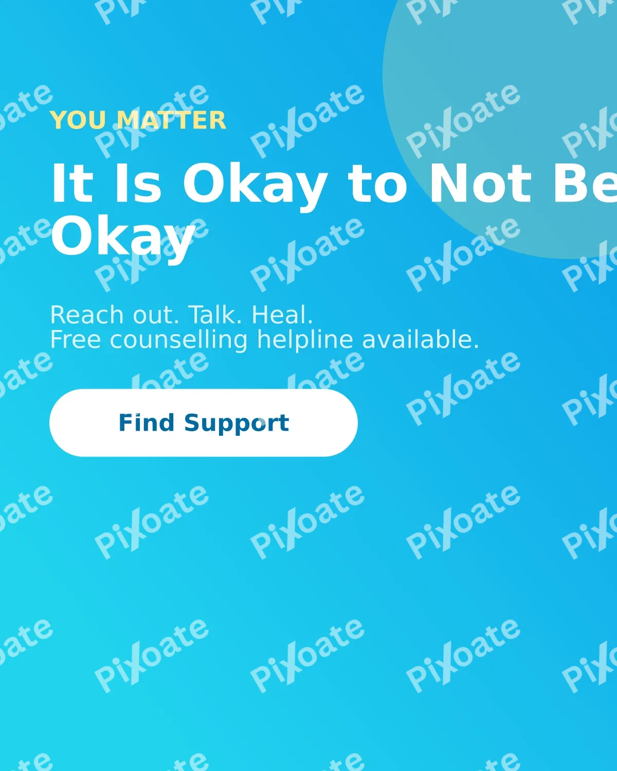Mental Health Awareness Mental Health Awareness — editable blue professional services template, instagram portrait