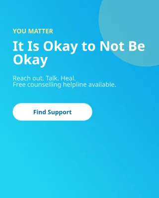 Mental Health Awareness — editable blue professional services template, instagram portrait