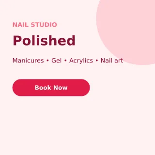 Nail Salon — editable white professional services template, instagram post