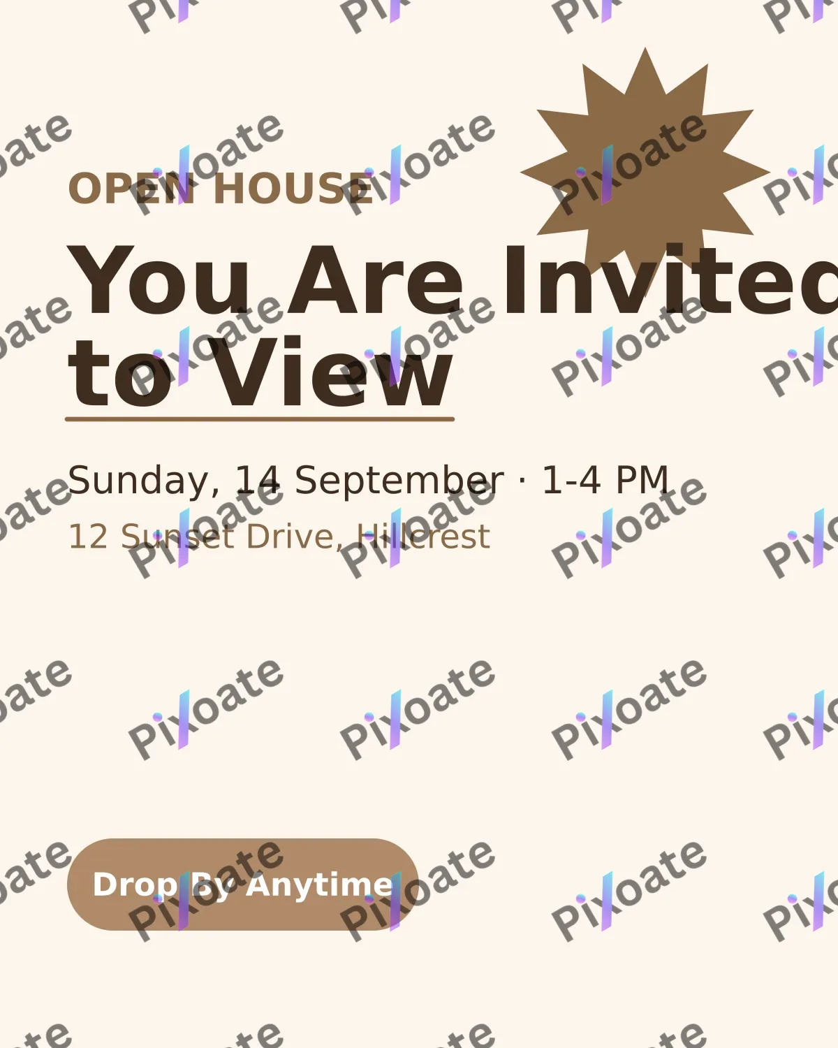 Open House Open House — editable white professional services template, instagram portrait