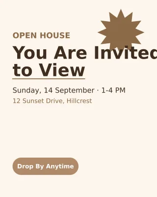 Open House — editable white professional services template, instagram portrait