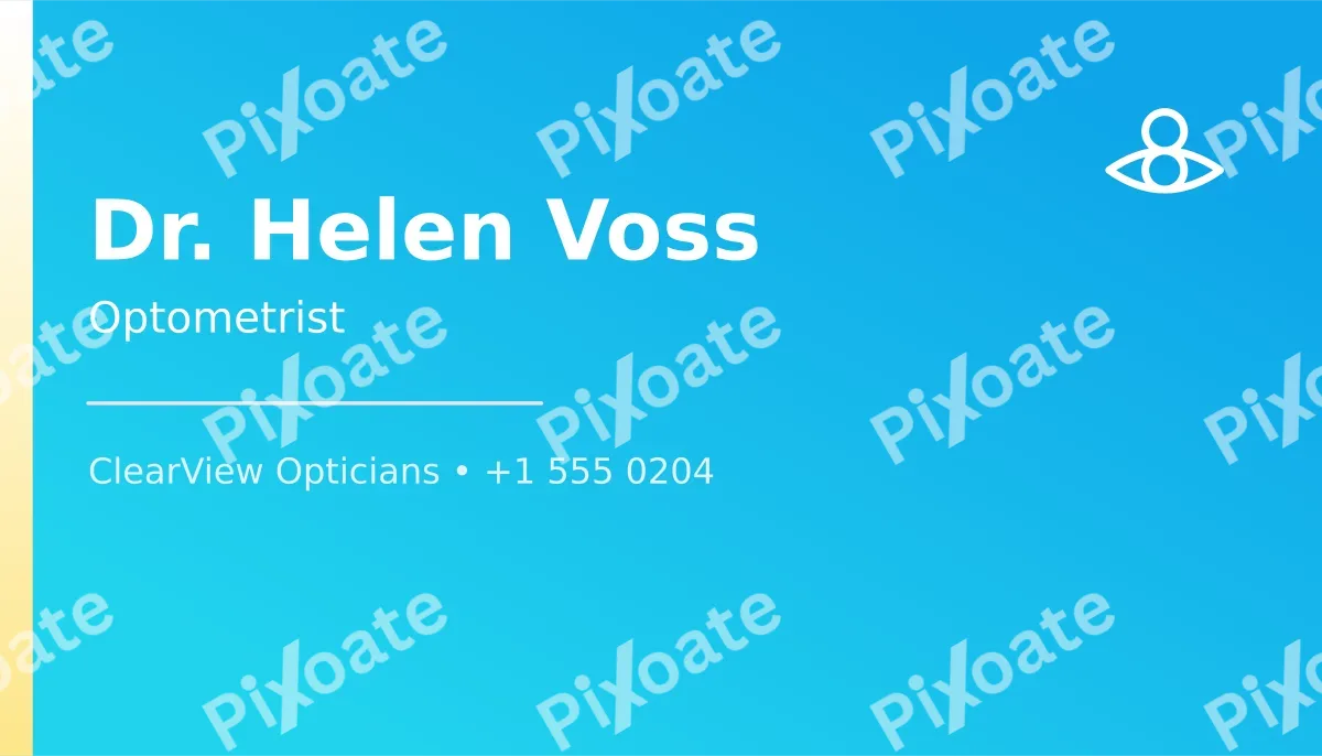 Optometrist Card Optometrist Card — editable blue professional services template, business card