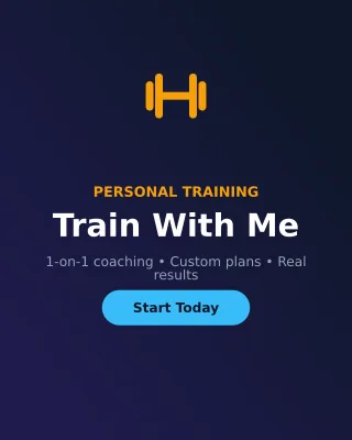 Personal Trainer — editable blue professional services template, instagram portrait