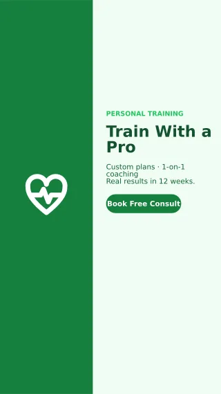 Personal Training — editable white professional services template, story / reel