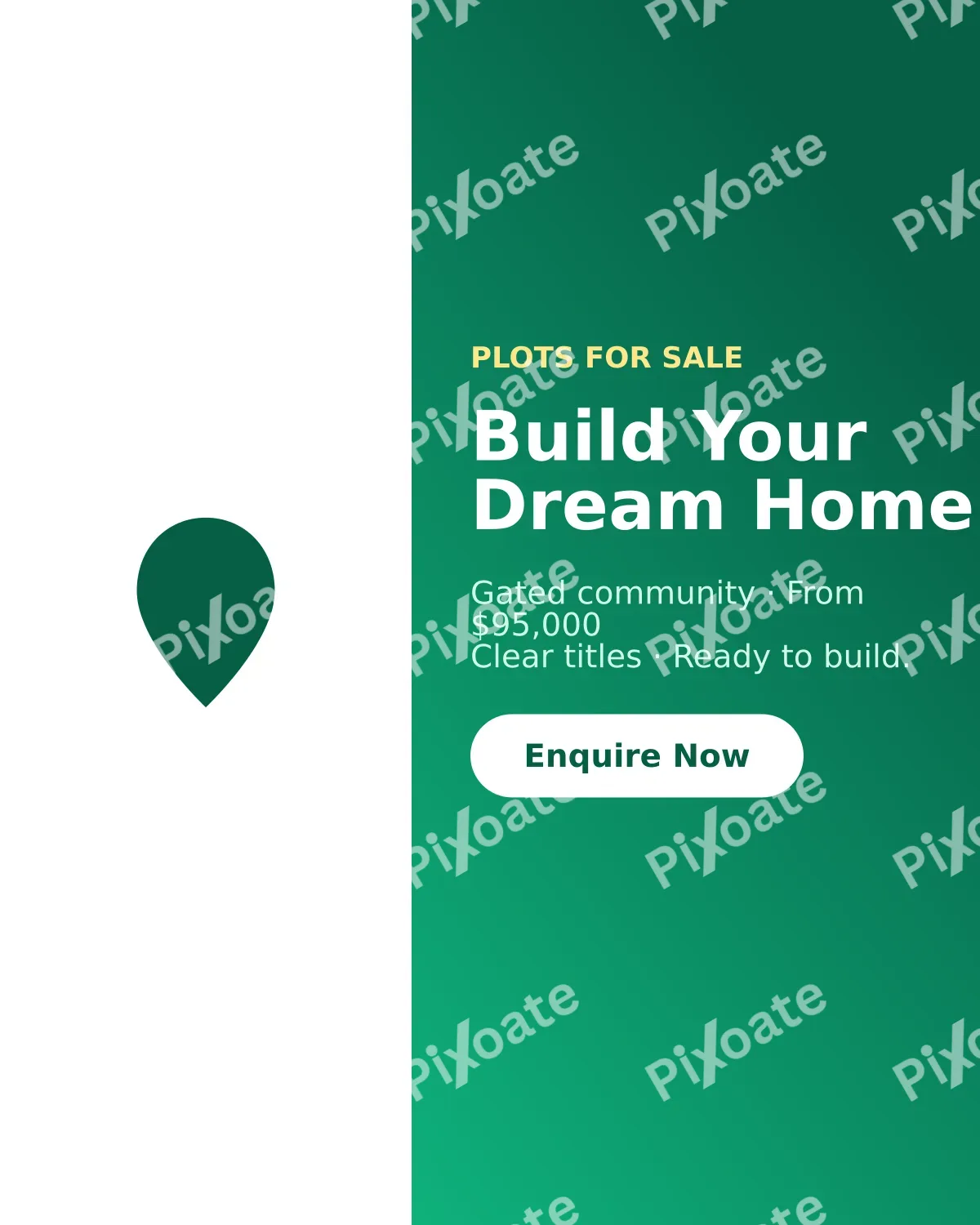 Plot for Sale Plot for Sale — editable green professional services template, instagram portrait