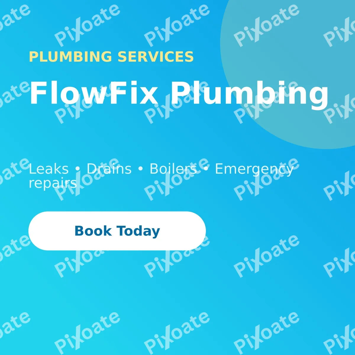 Plumber Services Plumber Services — editable blue professional services template, instagram post