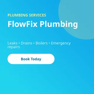 Plumber Services — editable blue professional services template, instagram post