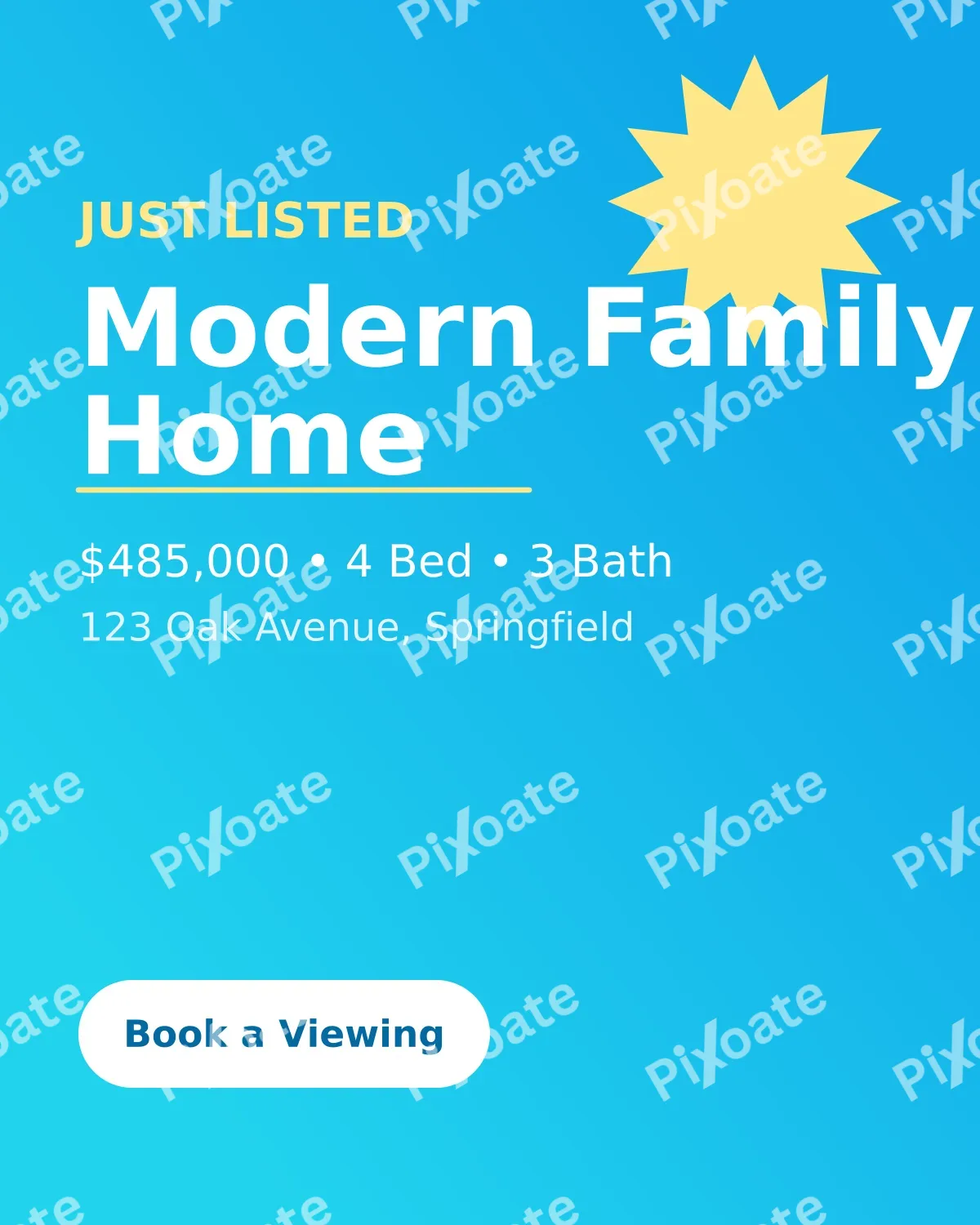 Real Estate Listing Real Estate Listing — editable blue professional services template, instagram portrait