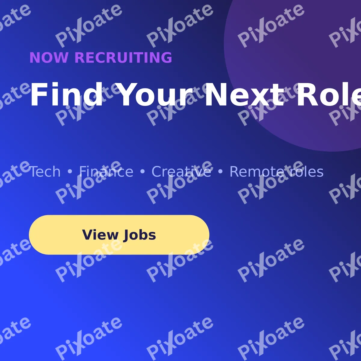 Recruiter Recruiter — editable blue professional services template, instagram post
