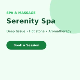 Spa & Massage — editable white professional services template, instagram post