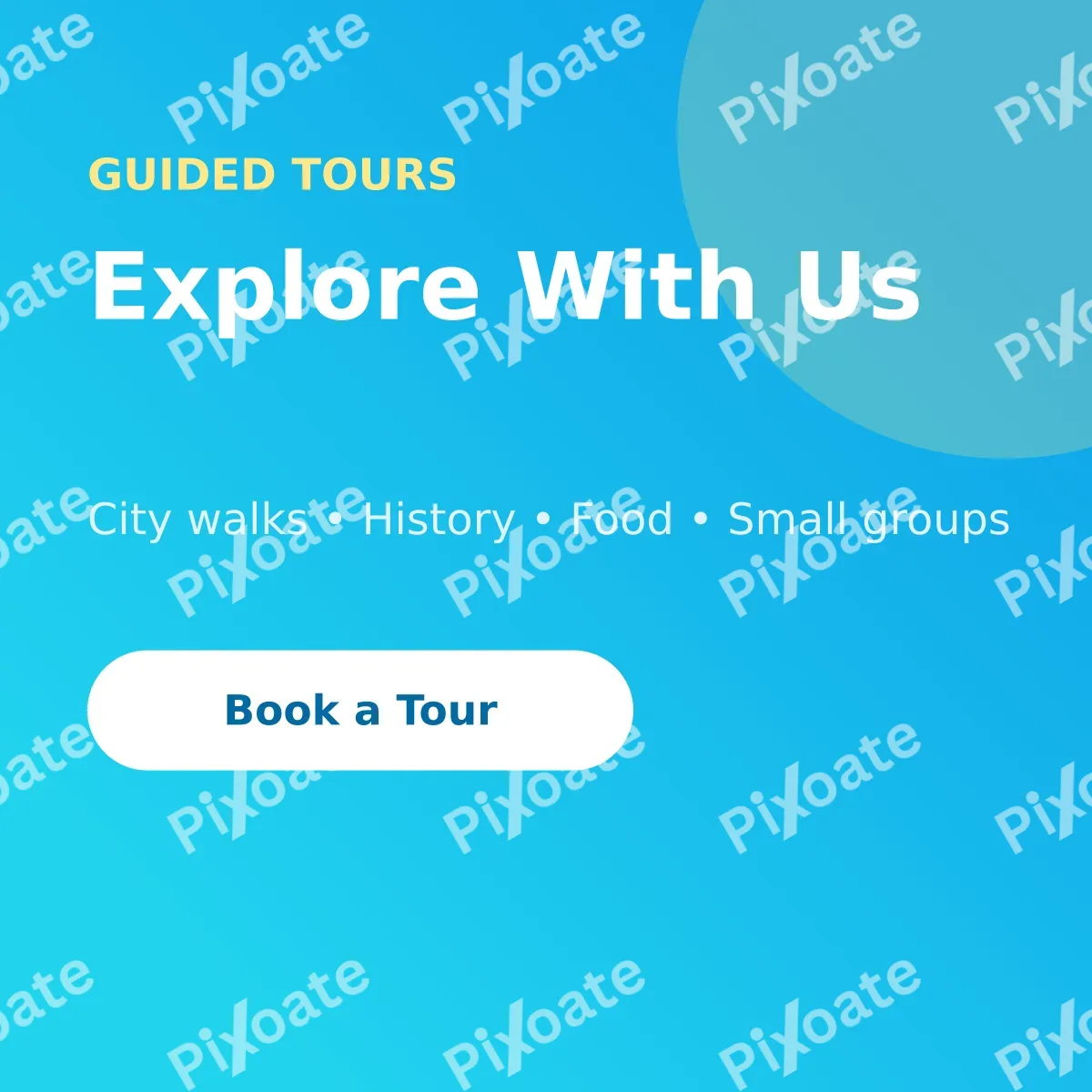 Tour Guide Tour Guide — editable blue professional services template, instagram post