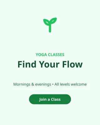 Yoga Classes — editable white professional services template, instagram portrait