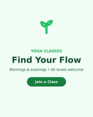 Yoga Classes — editable white professional services template, instagram portrait