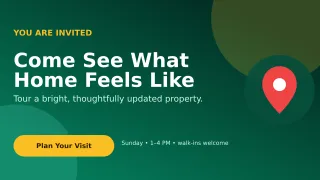 Aurora Open House Wide Ad — editable black real estate template, youtube thumbnail