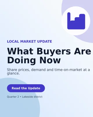 Aurora Property Market Report Poster — editable white real estate template, instagram portrait