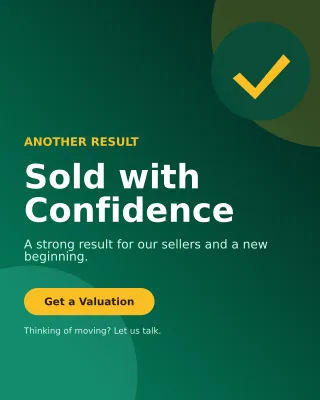 Aurora Property Sold Poster — editable black real estate template, instagram portrait