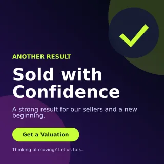 Aurora Property Sold Social Post — editable black real estate template, instagram post