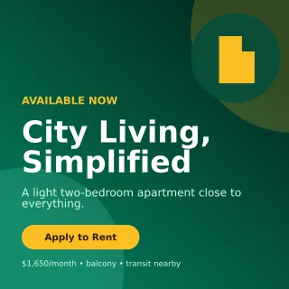 Aurora Rental Listing Social Post — editable black real estate template, instagram post