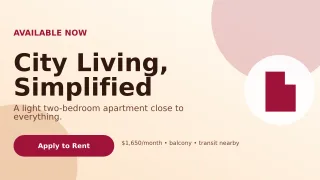 Aurora Rental Listing Wide Ad — editable white real estate template, youtube thumbnail