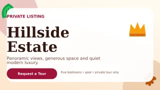 Botanical Luxury Villa Wide Ad — editable white real estate template, youtube thumbnail