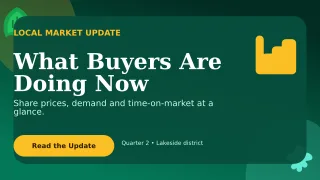 Botanical Property Market Report Wide Ad — editable black real estate template, youtube thumbnail