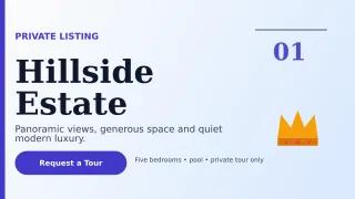 Editorial Luxury Villa Wide Ad — editable white real estate template, youtube thumbnail