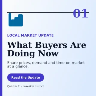 Editorial Property Market Report Social Post — editable white real estate template, instagram post