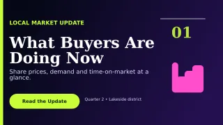 Editorial Property Market Report Wide Ad — editable black real estate template, youtube thumbnail
