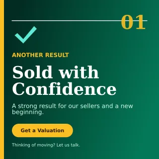 Editorial Property Sold Social Post — editable black real estate template, instagram post