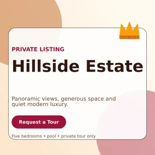 Glass Luxury Villa Social Post — editable white real estate template, instagram post