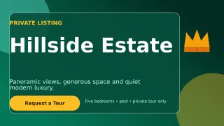 Glass Luxury Villa Wide Ad — editable black real estate template, youtube thumbnail