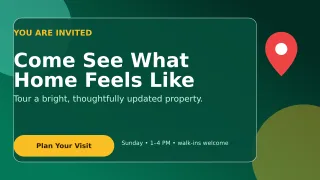 Glass Open House Wide Ad — editable black real estate template, youtube thumbnail