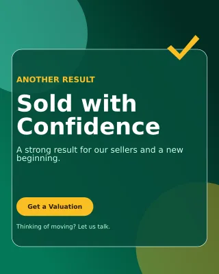 Glass Property Sold Poster — editable black real estate template, instagram portrait
