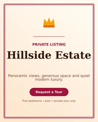Luxe Luxury Villa Poster — editable white real estate template, instagram portrait
