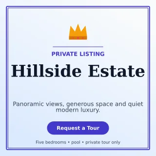 Luxe Luxury Villa Social Post — editable white real estate template, instagram post