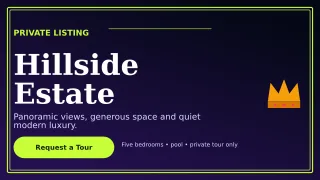 Luxe Luxury Villa Wide Ad — editable black real estate template, youtube thumbnail