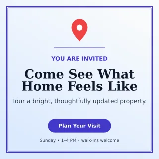 Luxe Open House Social Post — editable white real estate template, instagram post
