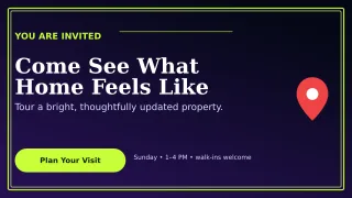 Luxe Open House Wide Ad — editable black real estate template, youtube thumbnail