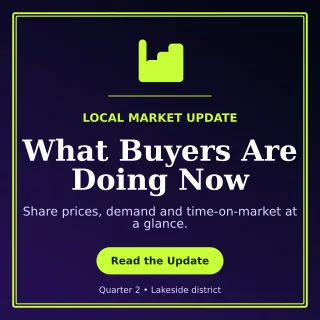 Luxe Property Market Report Social Post — editable black real estate template, instagram post