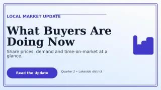 Luxe Property Market Report Wide Ad — editable white real estate template, youtube thumbnail