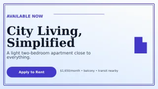 Luxe Rental Listing Wide Ad — editable white real estate template, youtube thumbnail