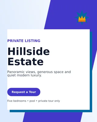 Neo Luxury Villa Poster — editable white real estate template, instagram portrait