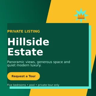 Neo Luxury Villa Social Post — editable black real estate template, instagram post