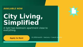 Neo Rental Listing Wide Ad — editable black real estate template, youtube thumbnail