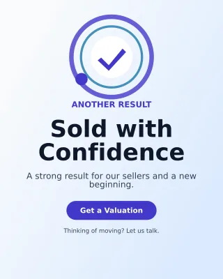 Orbit Property Sold Poster — editable white real estate template, instagram portrait