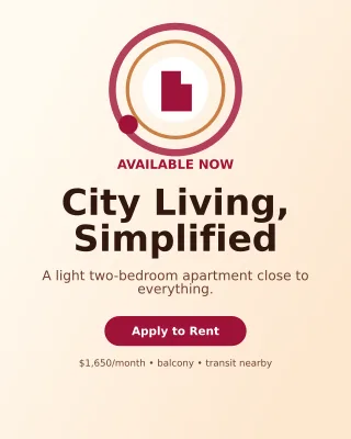 Orbit Rental Listing Poster — editable white real estate template, instagram portrait